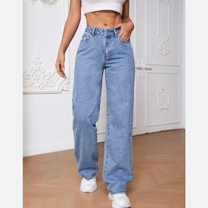 Shein Button Tab Mom Jean Size Small